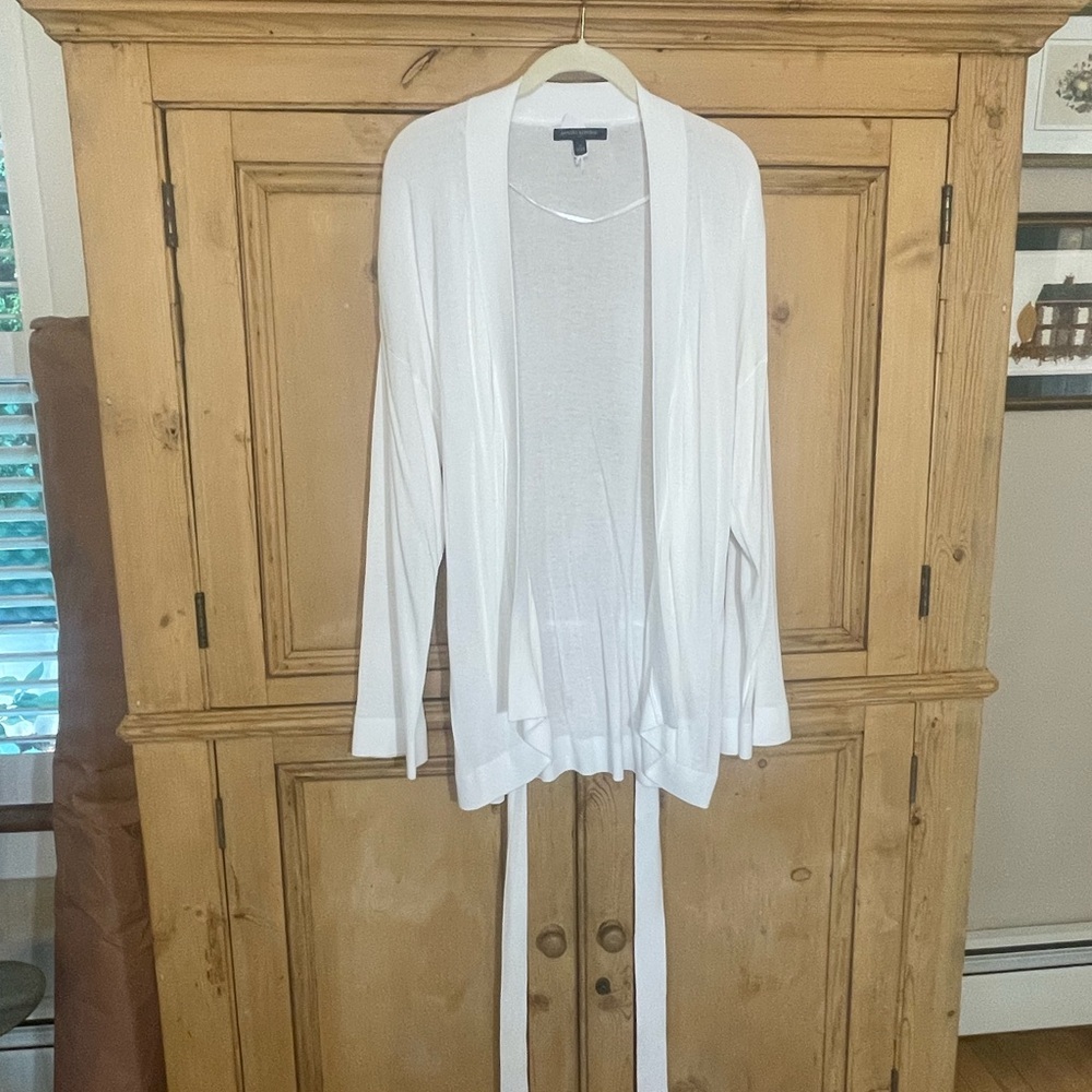 Banana Republic White Wrap sweater